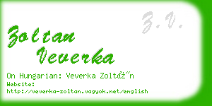 zoltan veverka business card